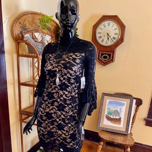 KAREN KANE stunning lace dress w funky sleeves!